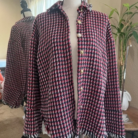 TWEED OVERSIZED TOP - Picture 10 of 10